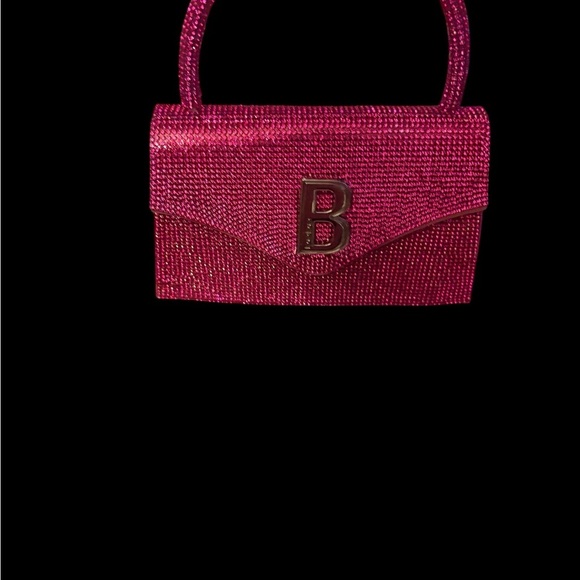 bebe Handbags - bebe Fuchsia Rhinestone Clutch